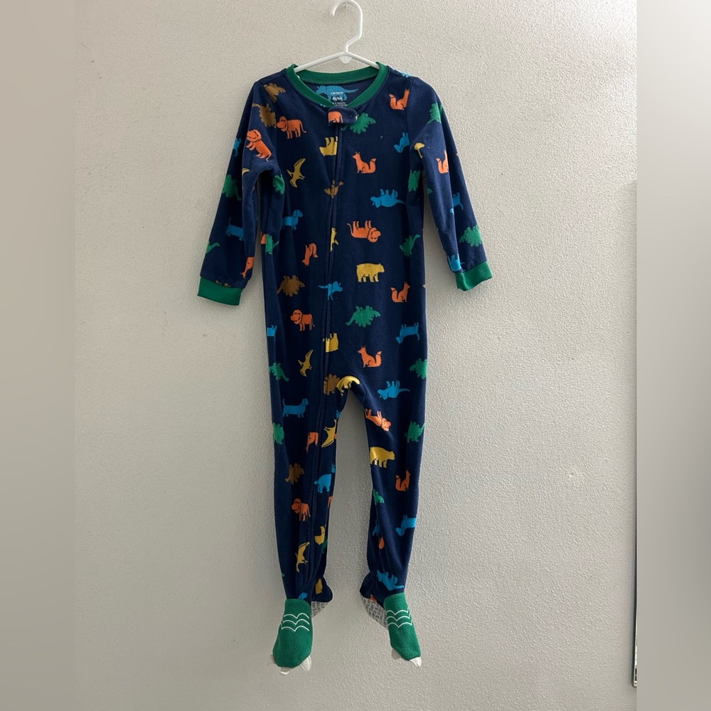 Colorful Dinosaur Print Kids One Piece jungle animal print toddler boy 4T